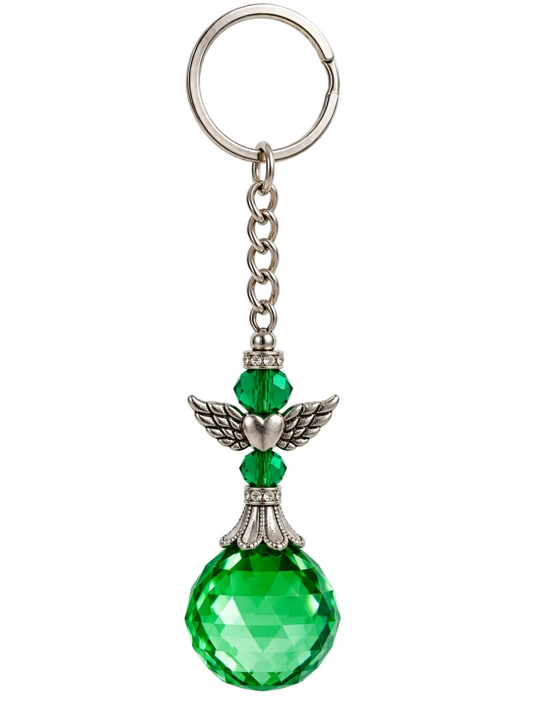 Llavero de Prisma Ángel Verde
