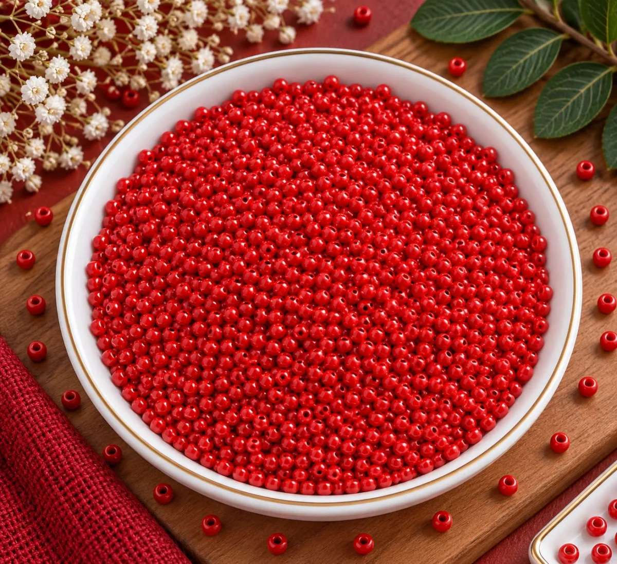 Mostacillón 4mm Rojo