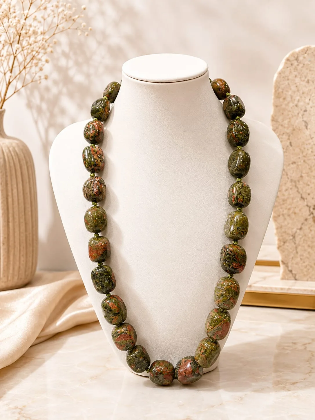 Collar de Cuarzo Natural – Unakita