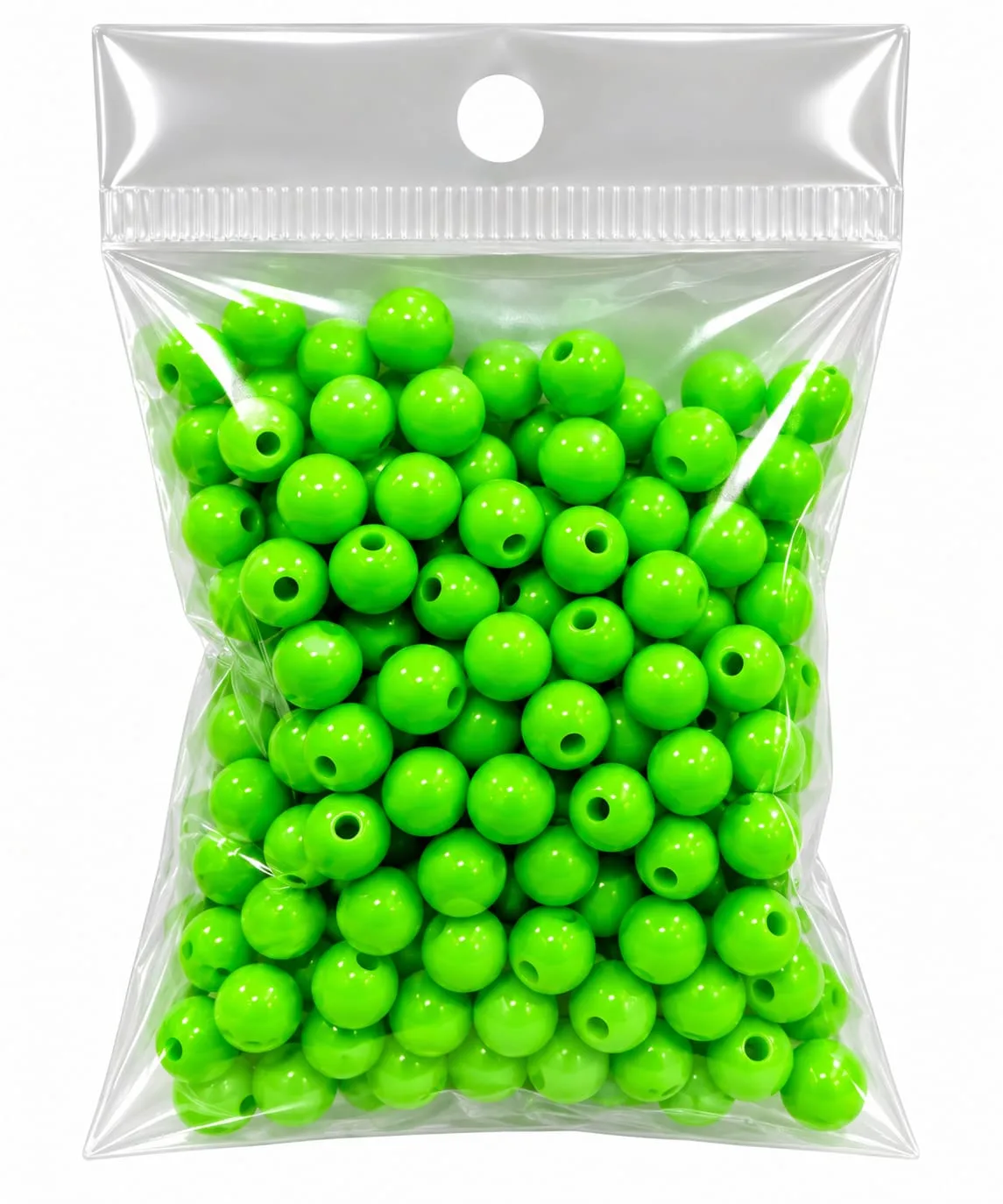 Cuentas Acrílicas Redondas Opacas 6mm Verde
