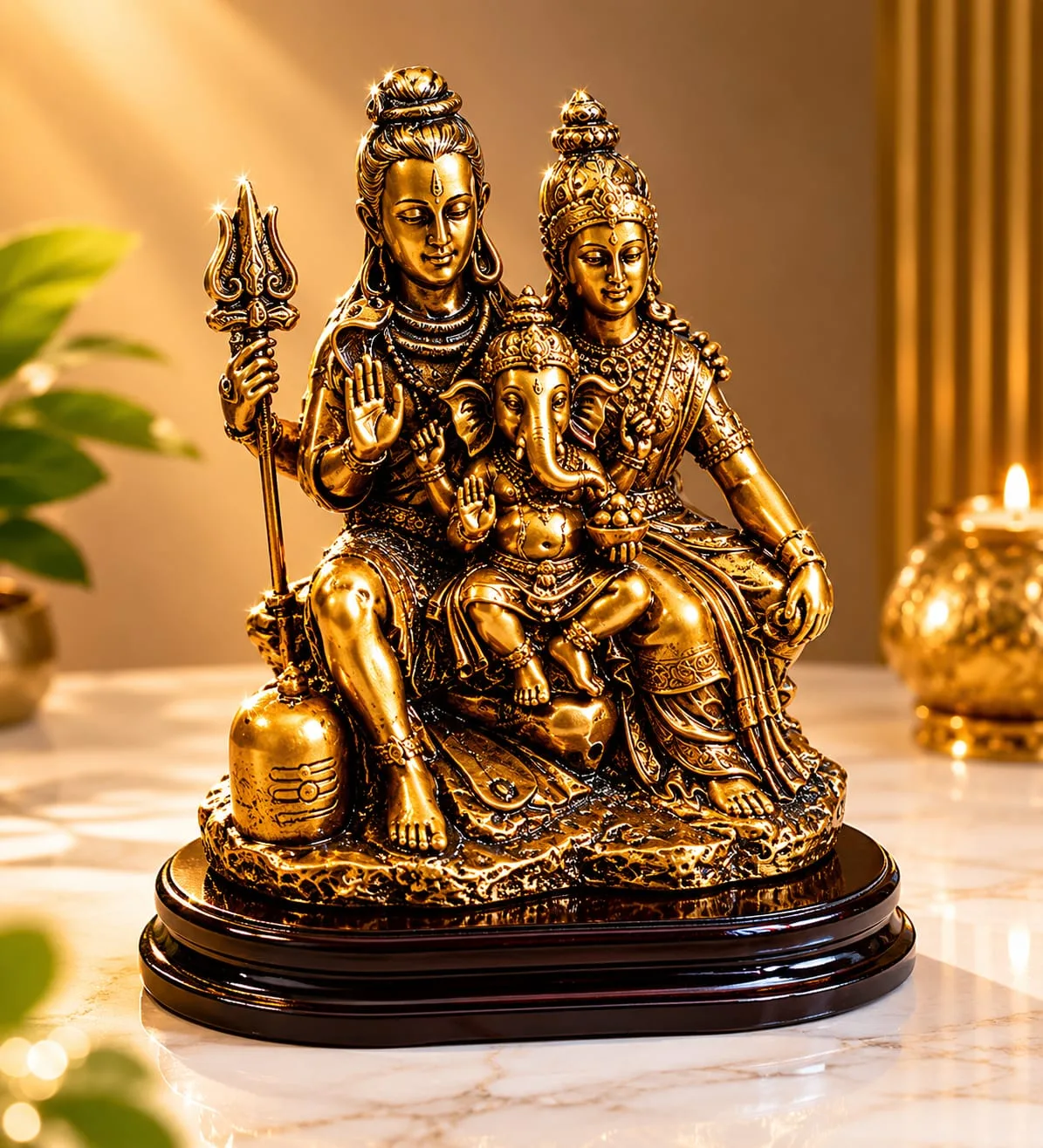 Set Parvati + Ganesha + Shiva