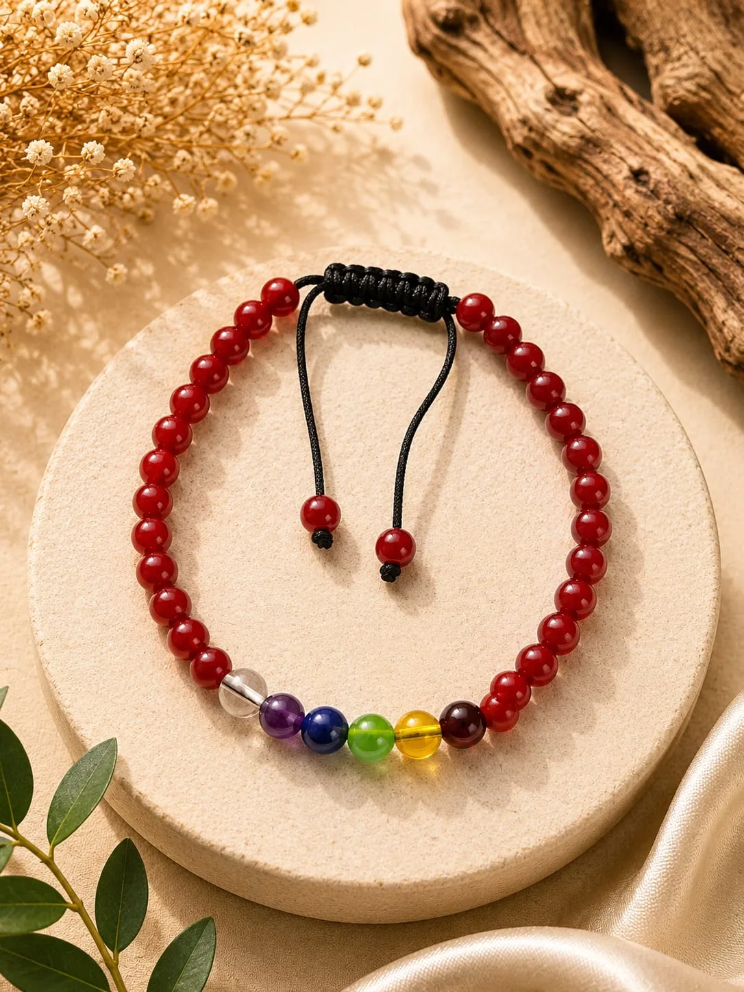 Pulseras 7 Chakras con Cuarzo