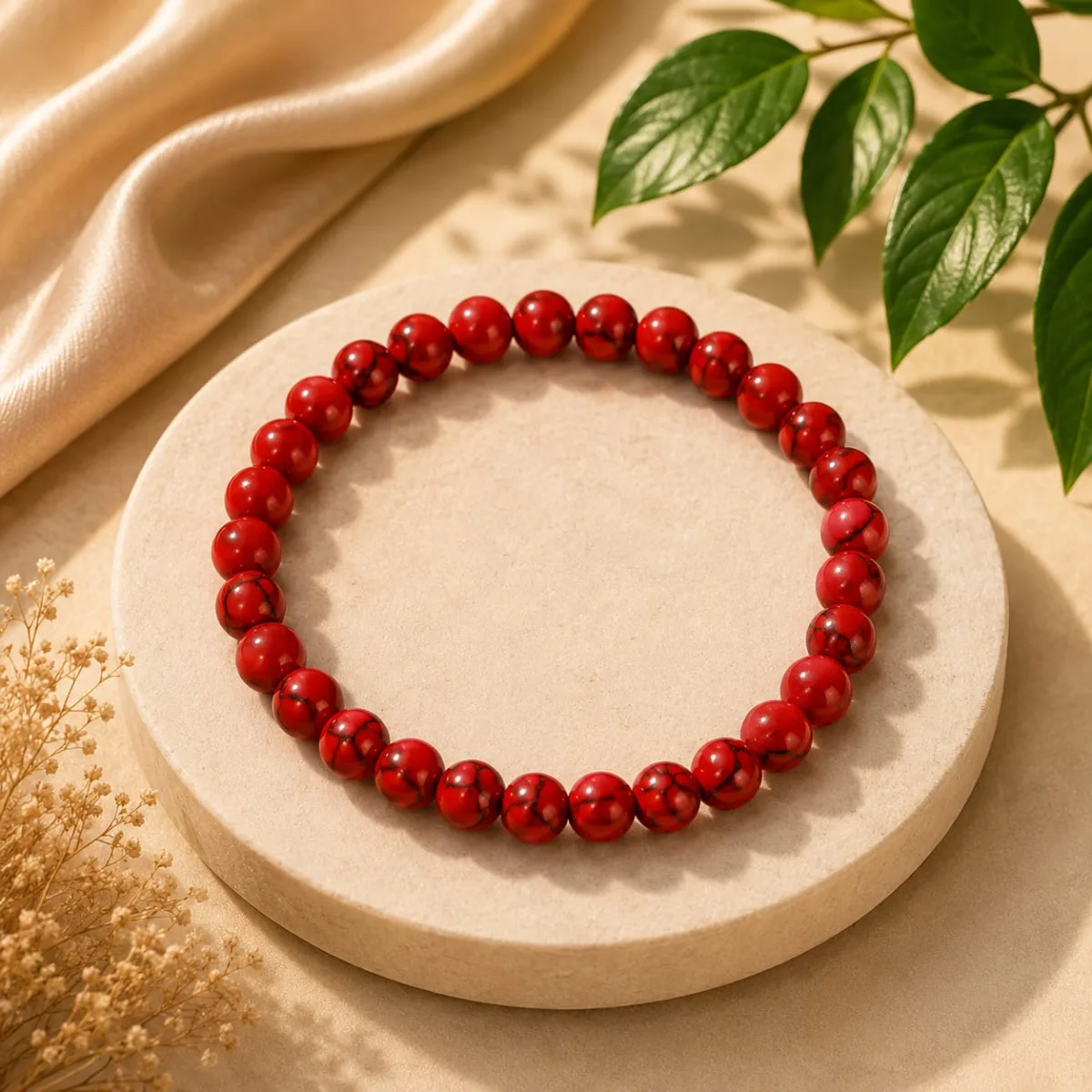 Pulsera de Hawlita Roja
