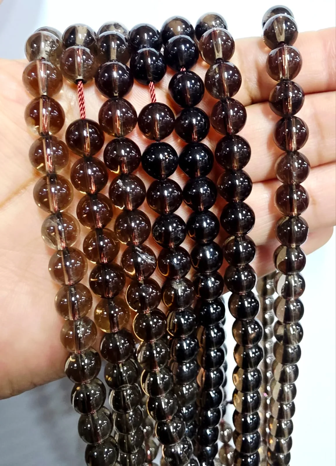 Tira de piedras de Cuarzo Ahumado N°6