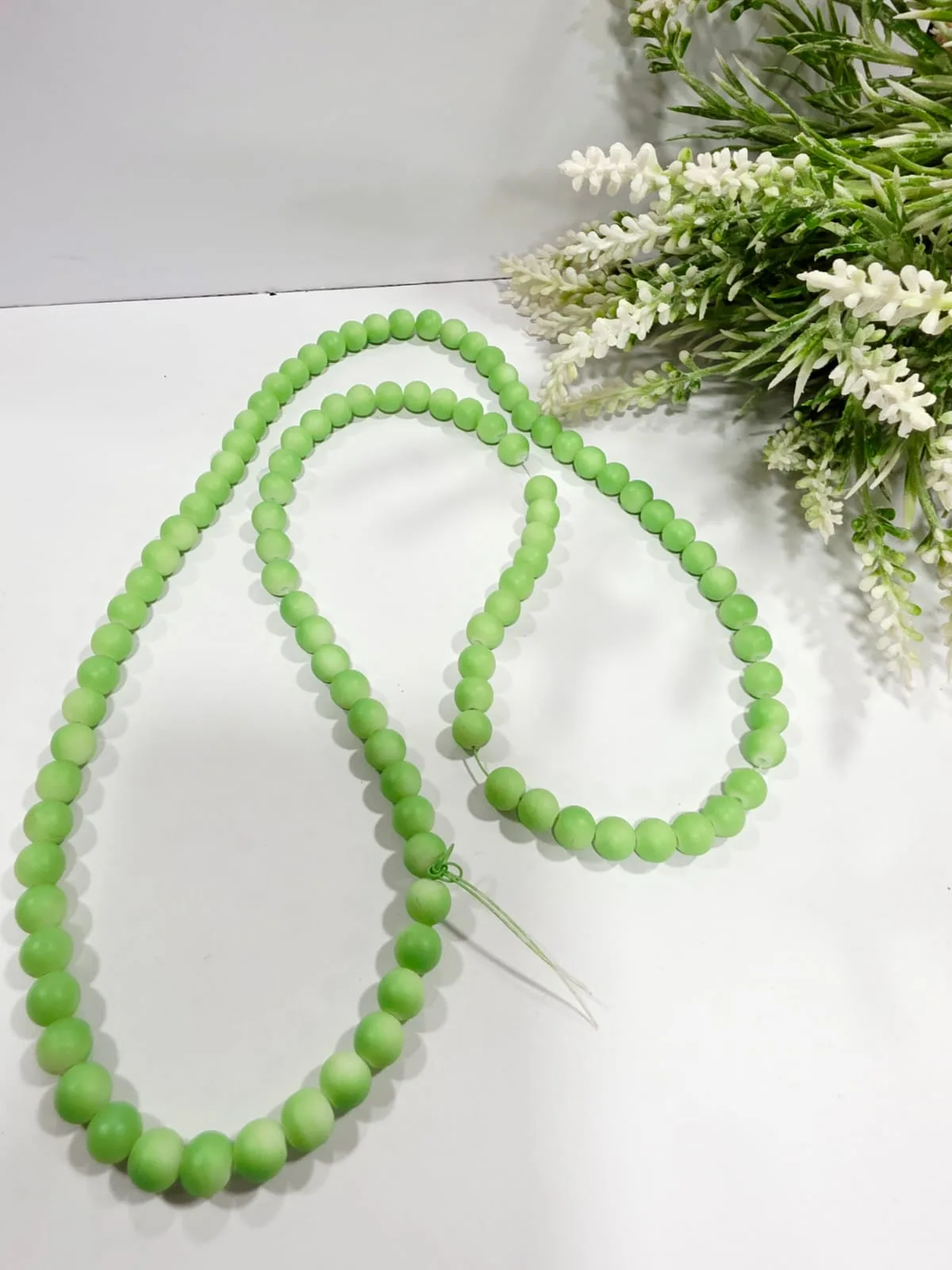 Cuentas de Vidrio Engomado Verde Pastel 8mm
