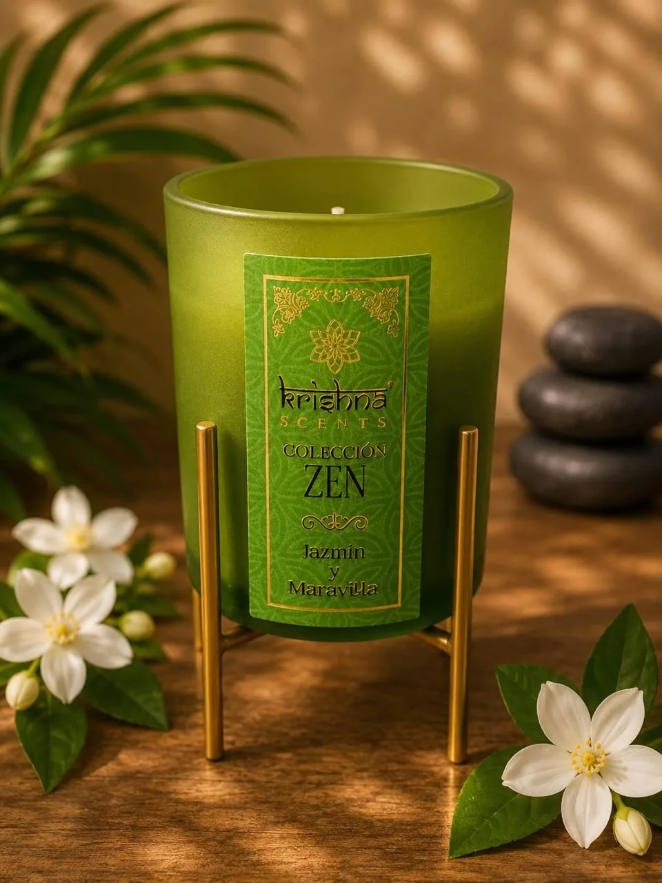 Vela Aromática Krishna Scents Zen Jazmín y Maravilla