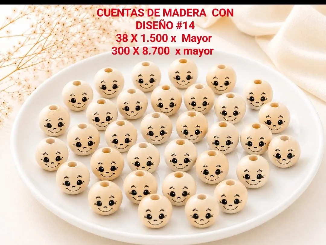 Cuentas de Madera - Diseño #14