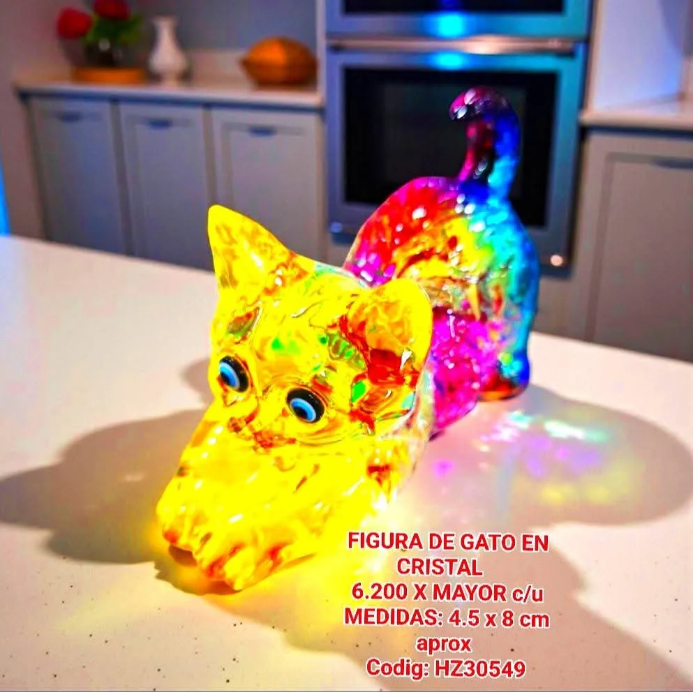 Figura de Gato en Cristal