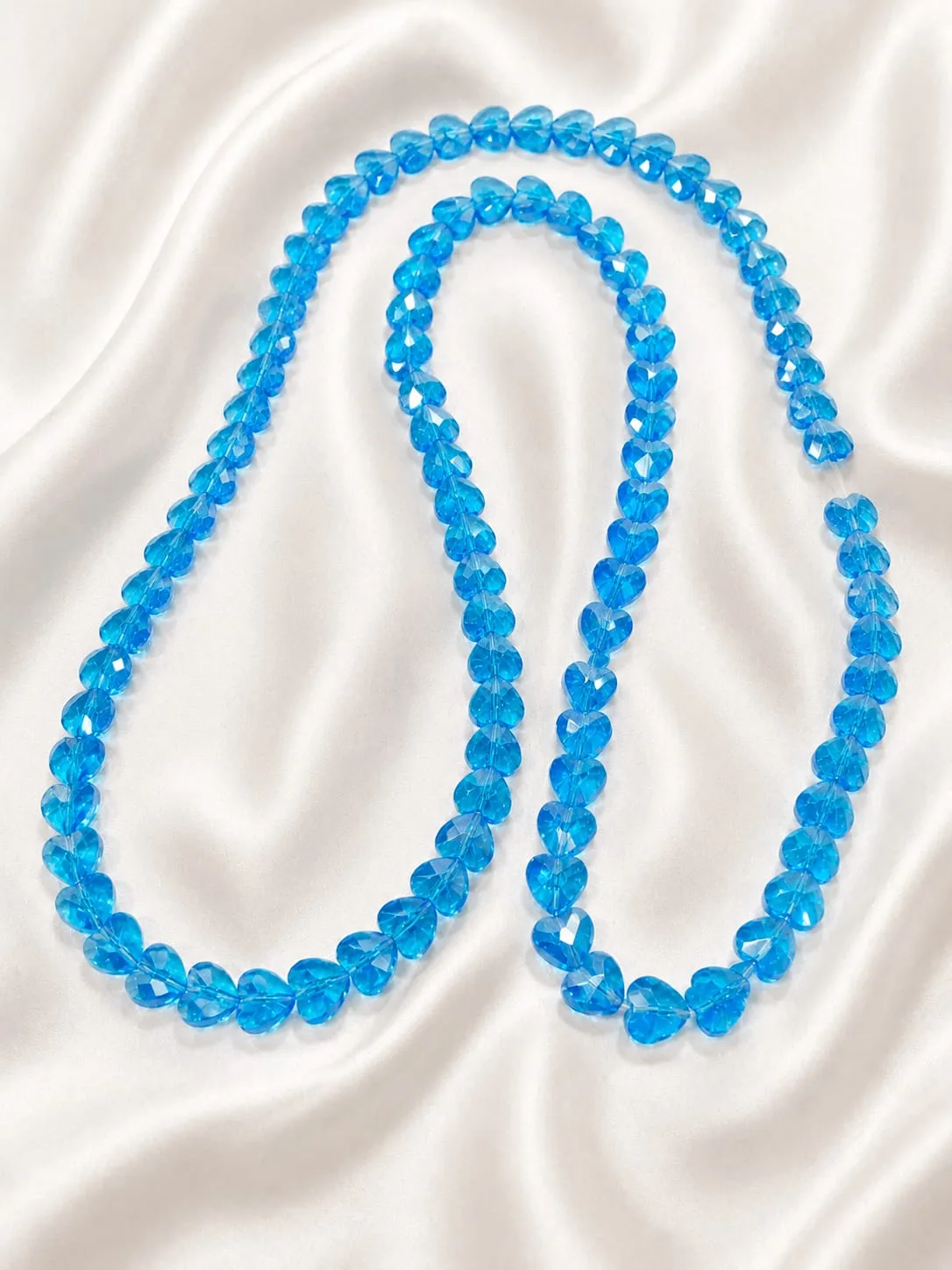 Cuentas de Vidrio Forma de Corazón Azul Turquesa