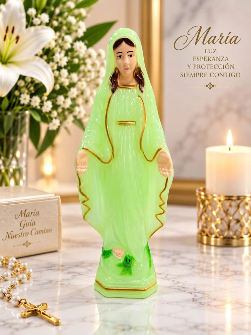 Figura Luminosa de la Virgen María (15 Cm)