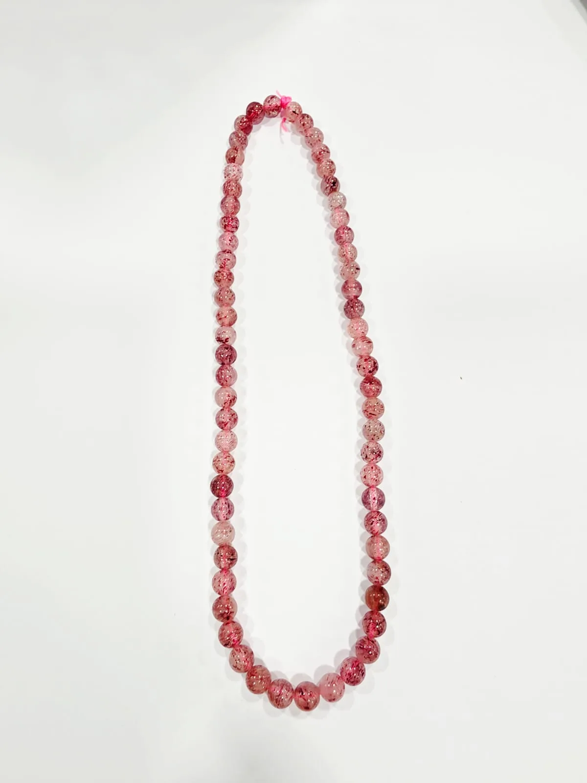 Tira de piedras de Cuarzo Frutilla N°4