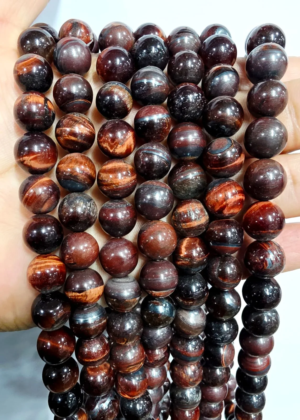 Cuentas de Piedra Ojo De Buey Natural Para Bisutería 10MM