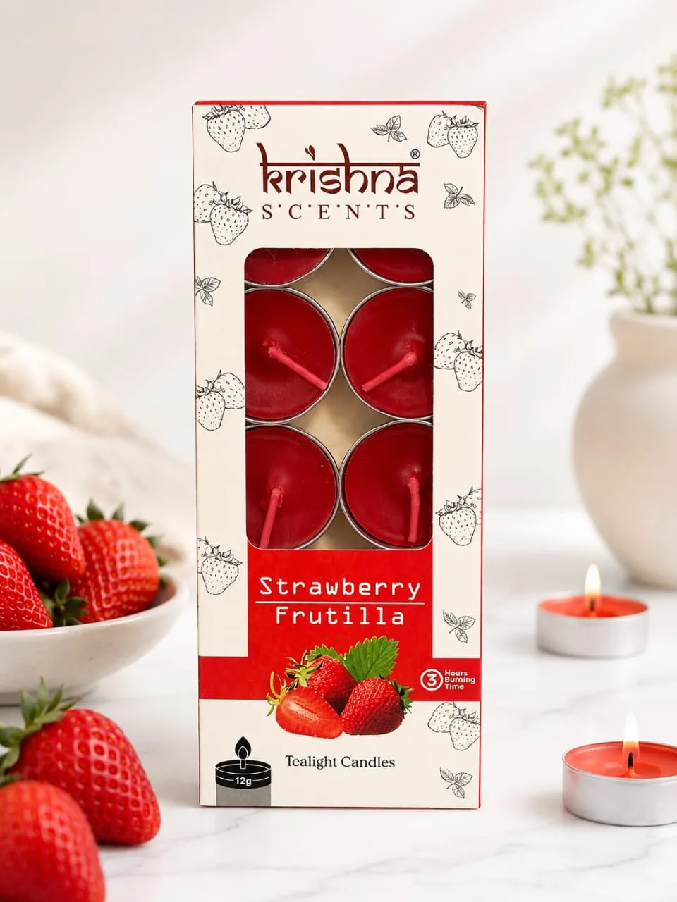Velas Aromaticas Flotantes Krishna Frutilla