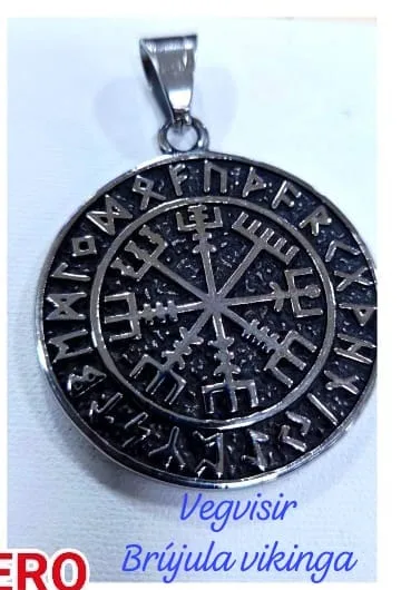 Colgante de Acero - Vegvisir (Brujula vikinga)
