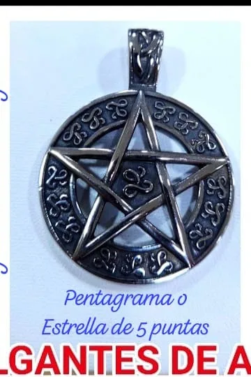 Colgante de Acero - Pentagrama o Estrella de 5 puntas