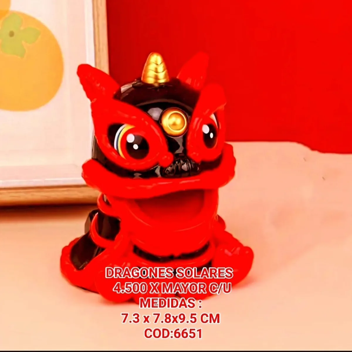 Estatua Dragon Solar Negro