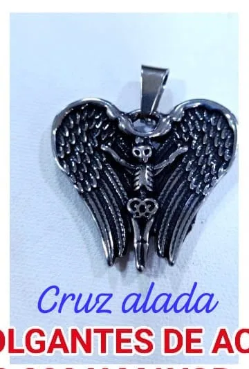 Colgante de Acero - Cruz alada