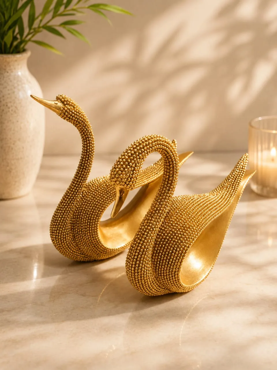 Pareja de Cisnes Decorativos