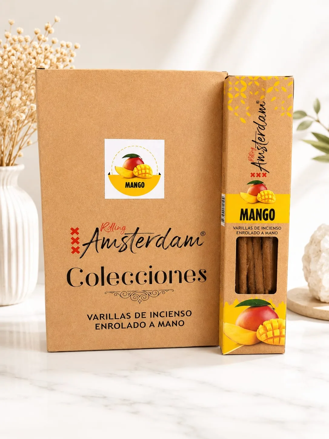 Varillas de Incienso Rolling Amsterdam Mango