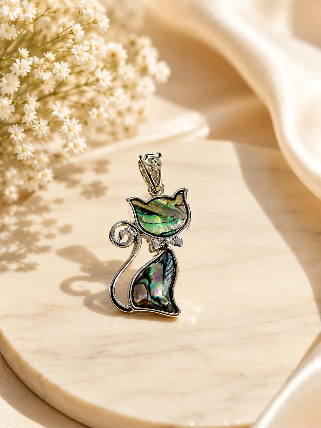 Dije de Avalón Natural con Peltre - Gato