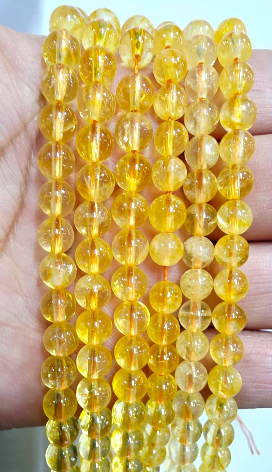 Tira de piedras de Citrino Amarillo N°6