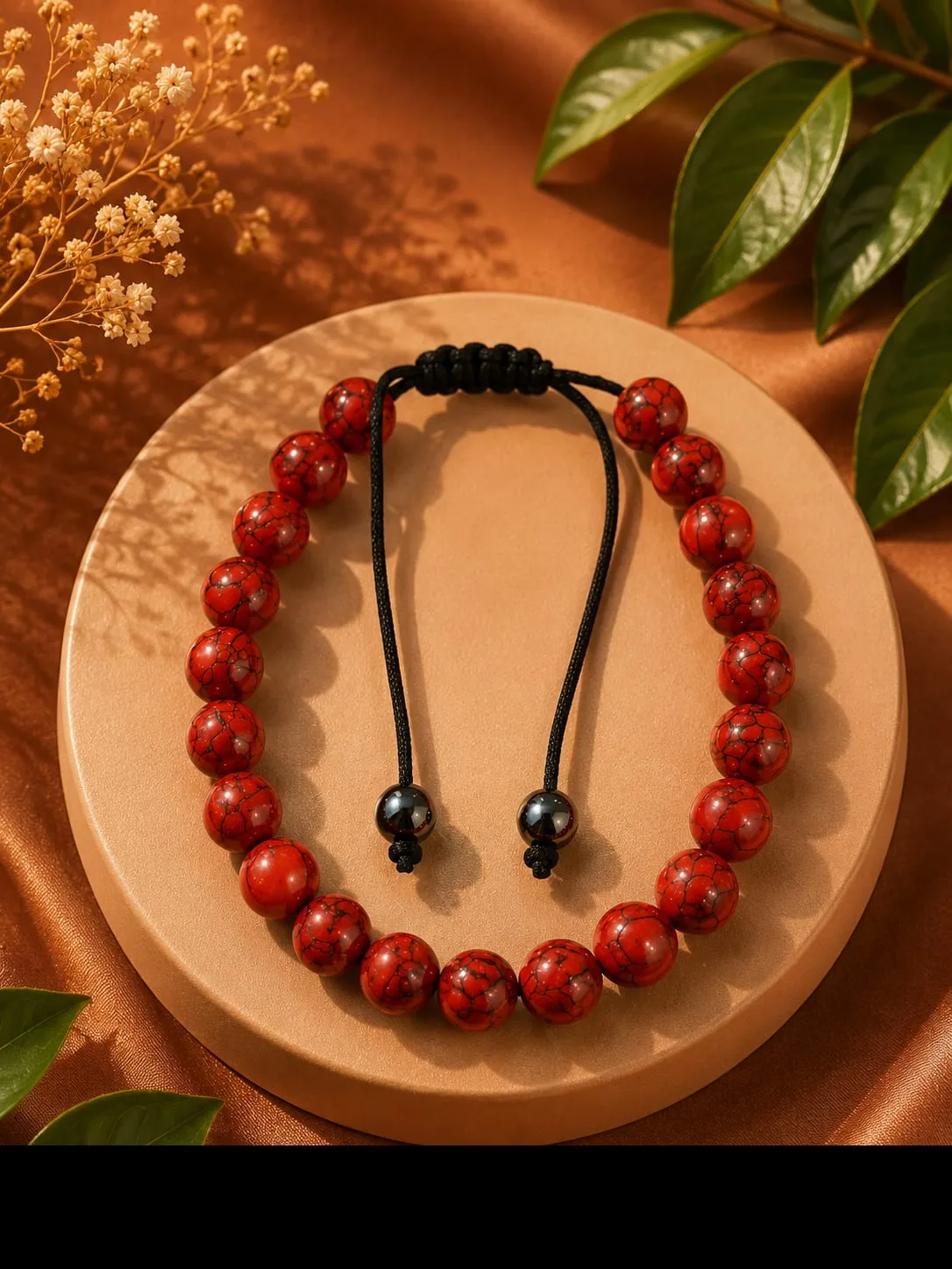 Pulsera de Howlita roja