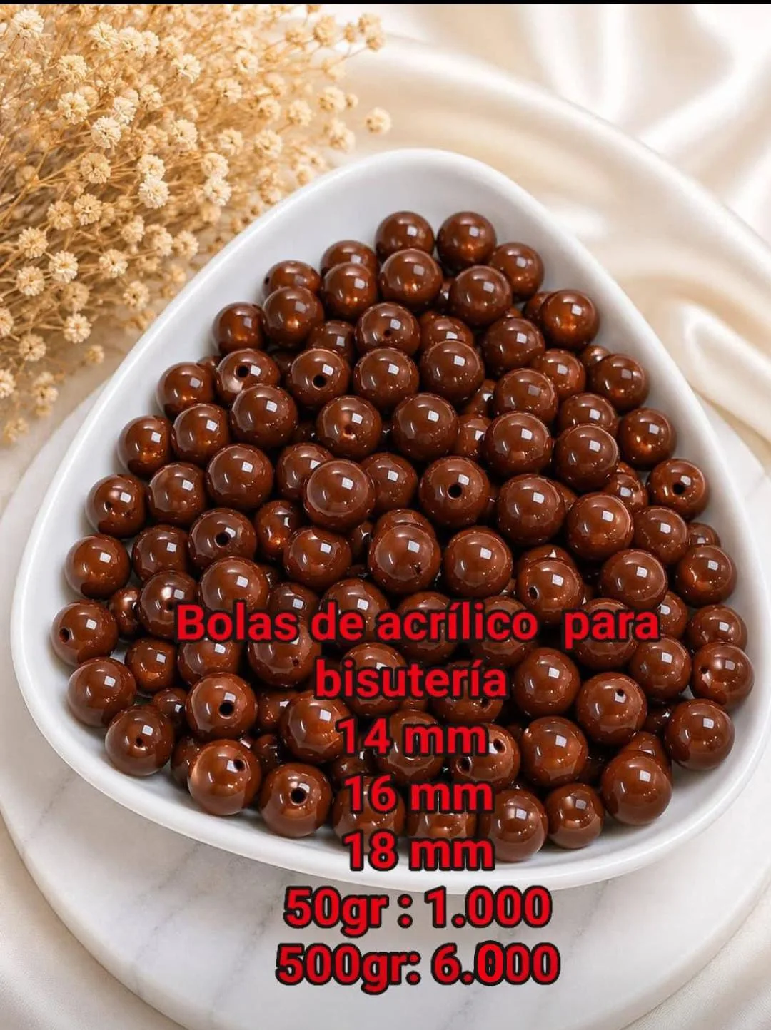 Bolas de Acrilico para Bisuteria