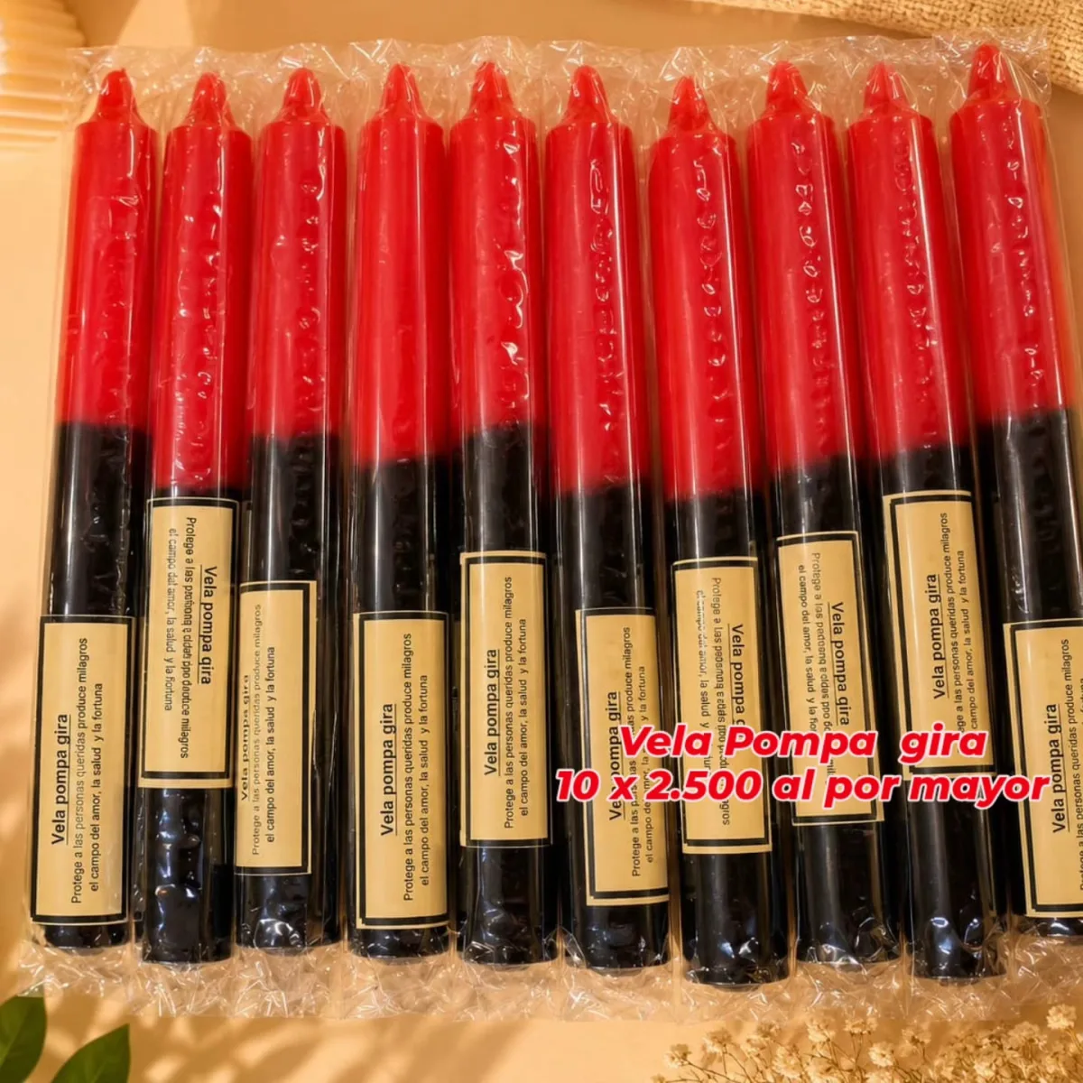 Pack 10 Velas Pompa Gira