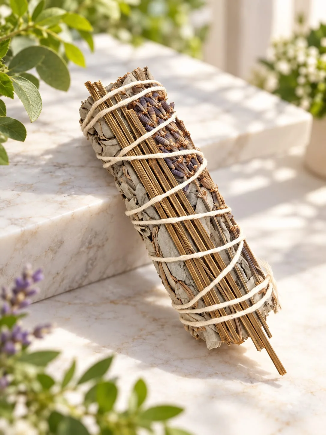 Salvia Blanca con Lavanda Sahumerio