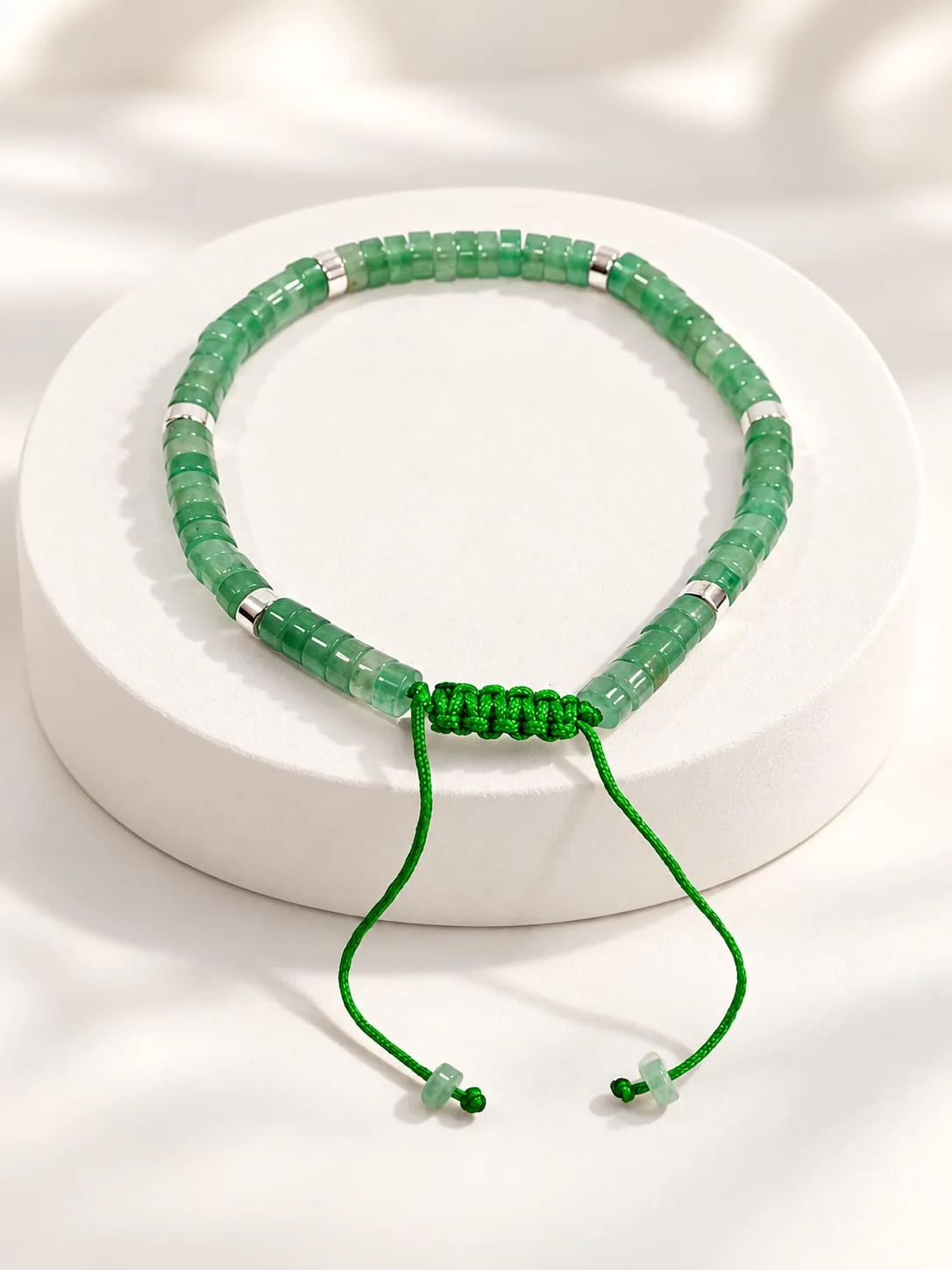 Pulsera de Disco Jade 4 mm