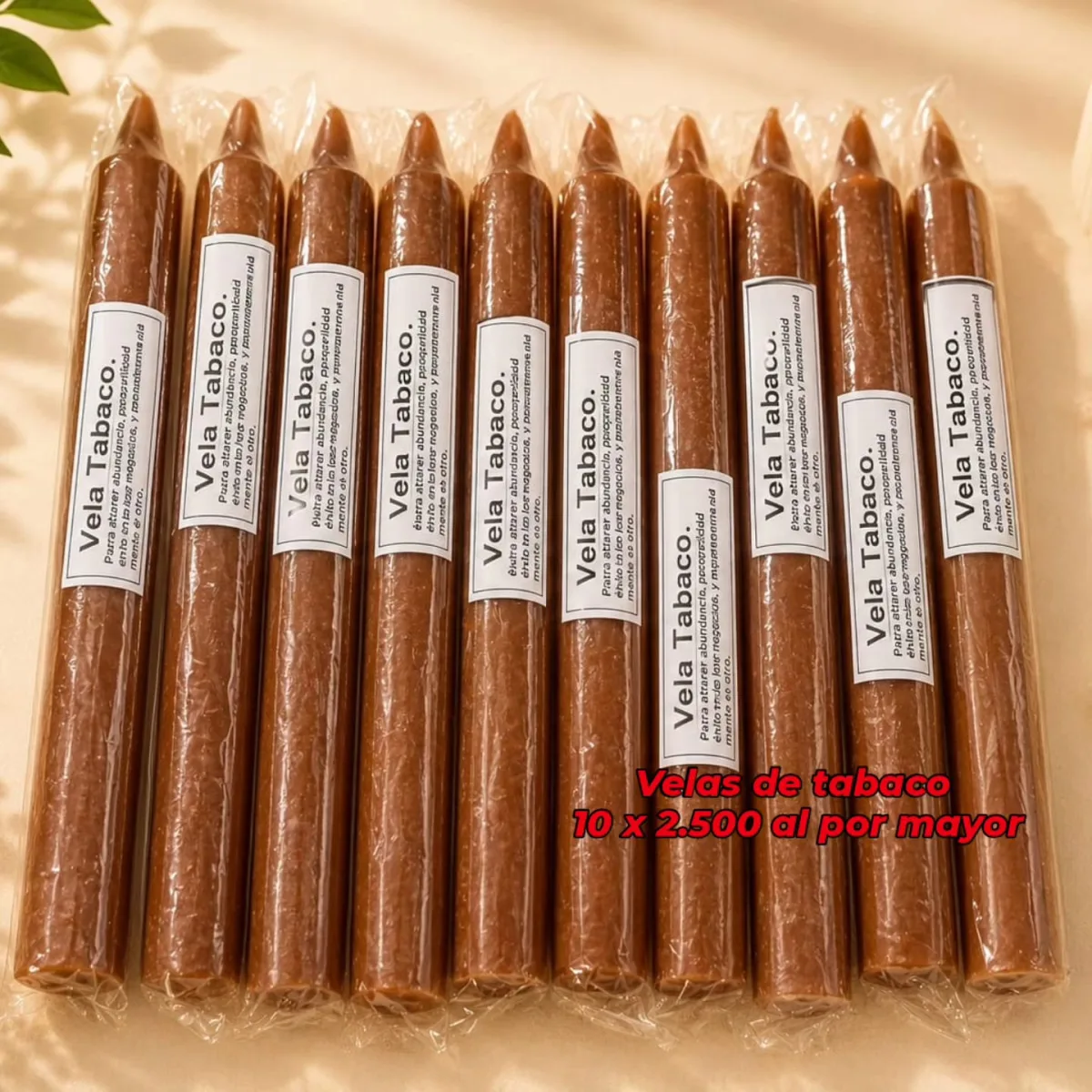 Pack 10 Velas de Tabaco