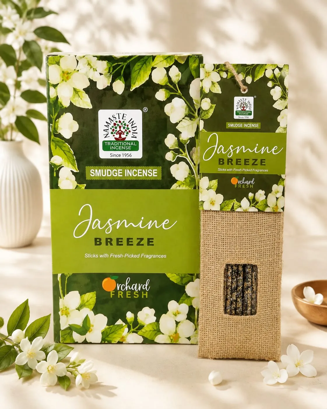 Incienso Namaste India Smudge Jasmine Breeze (Jazmín)