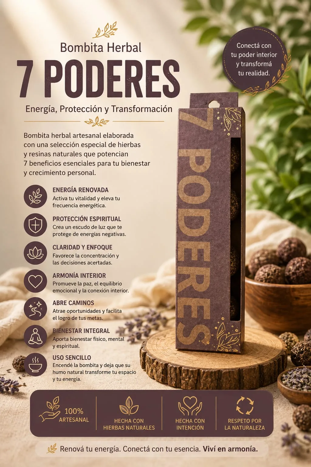 Bombita de Sahumerio - 7 Poderes