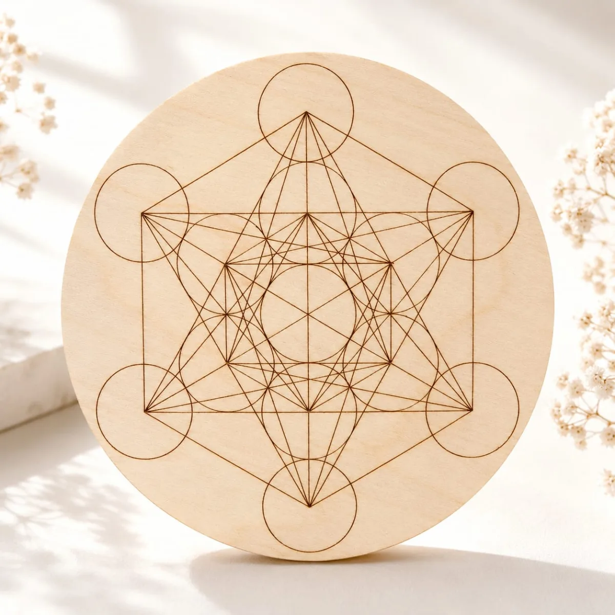 Rejilla de Madera Cubo de Metatrón 20x20 cm