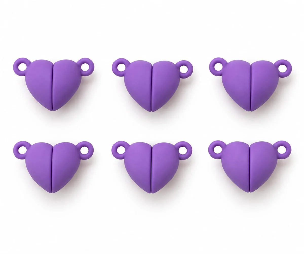 Cierre Magnético Corazón Morado