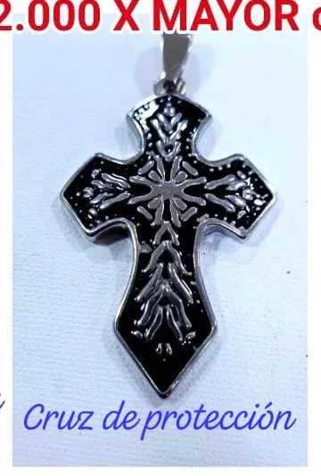 Colgante de Acero - Cruz de proteccion