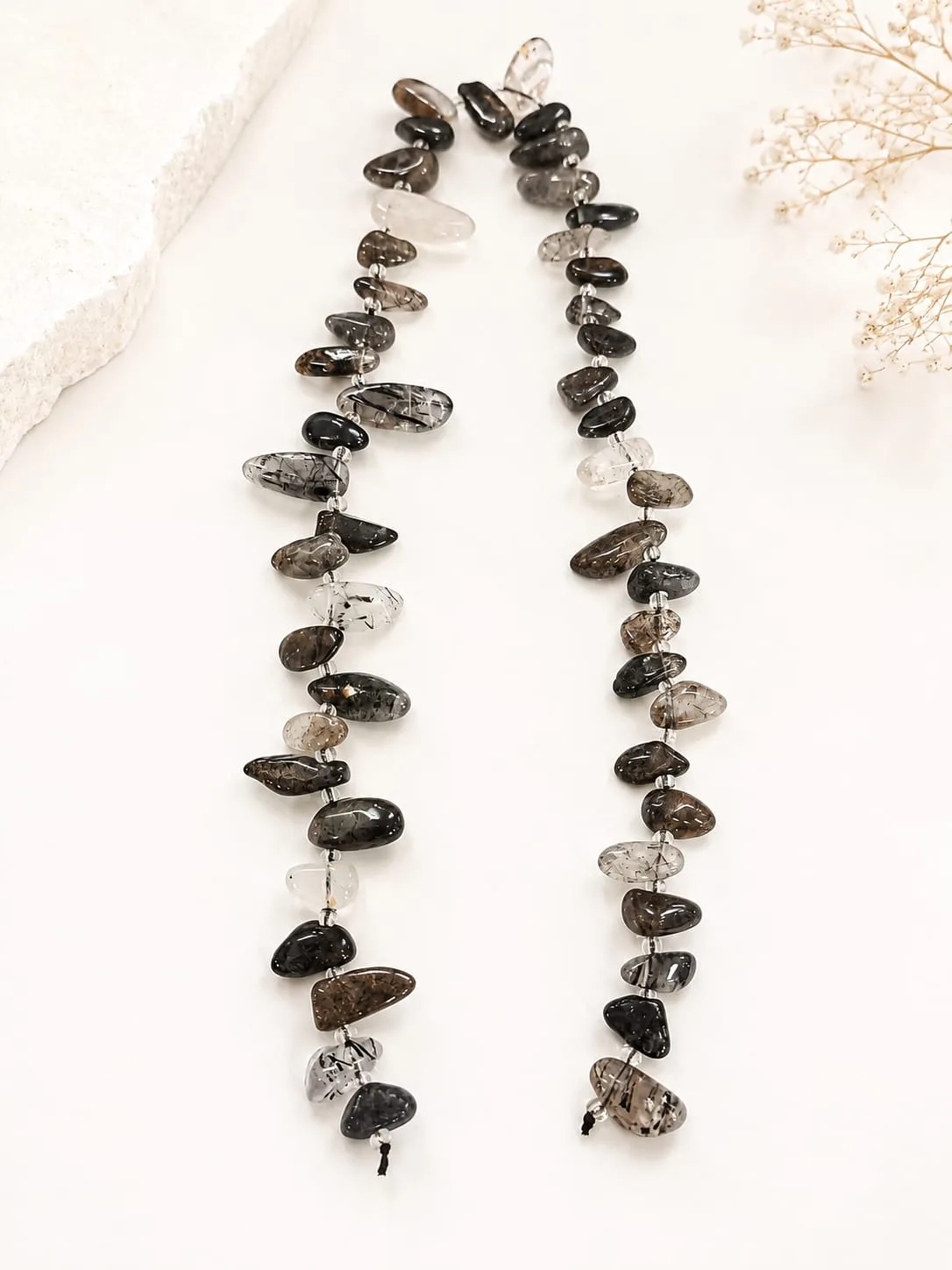 Collar de Cuarzo Ahumado en Trozos Irregulares