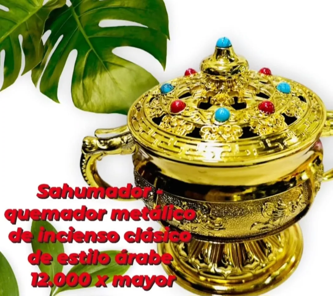 Quemador de Inciensos Arabe Dorado