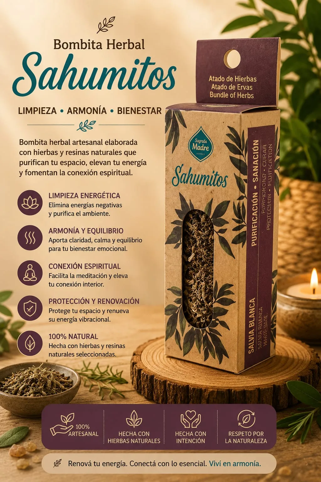 Sahumito - Salvia Blanca (Purificación-Sanación)