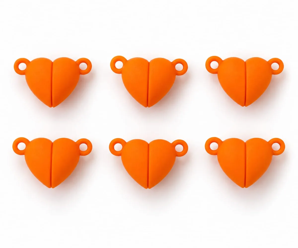Cierre Magnético Corazón Naranja