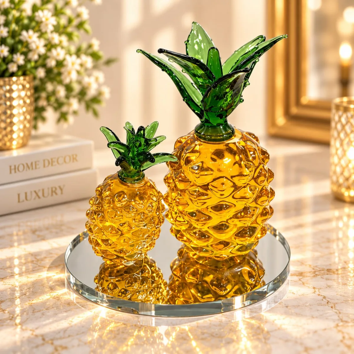 Figura de Cristal de Piña