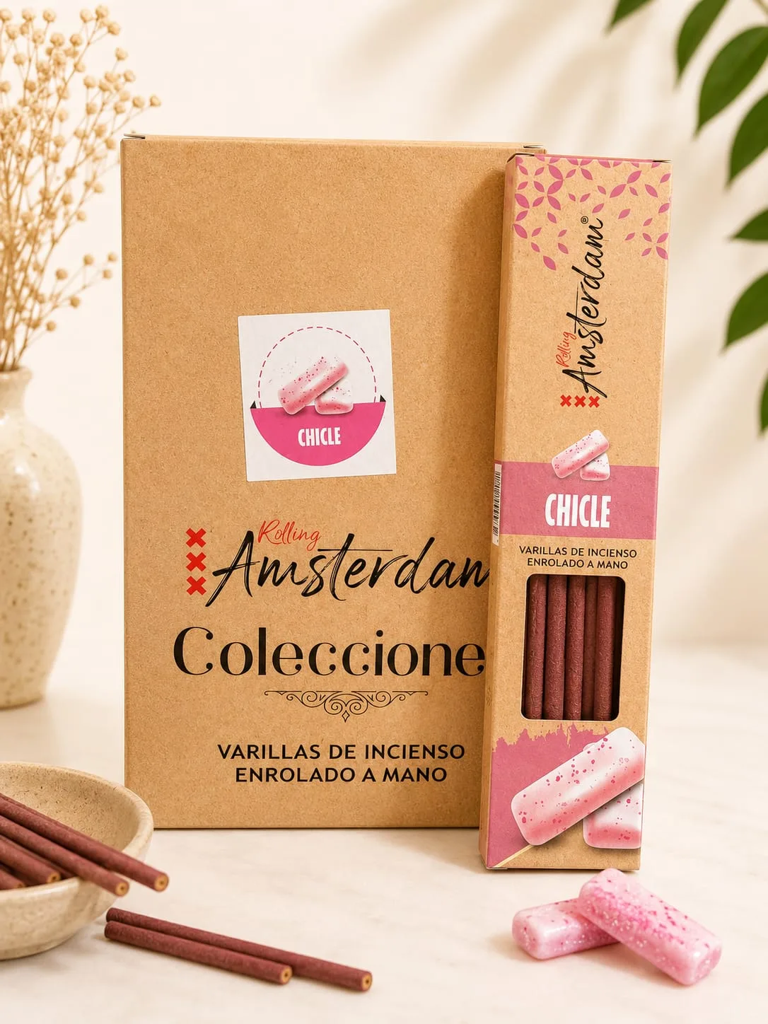 Varillas de Incienso Rolling Amsterdam Colecciones - Chicle