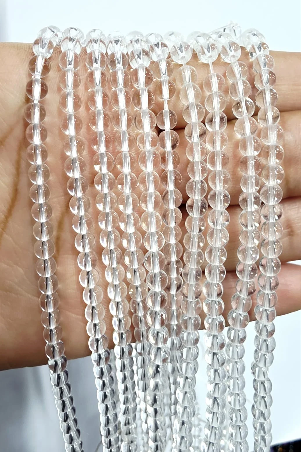 Tira de piedras de Cuarzo Cristal N°4