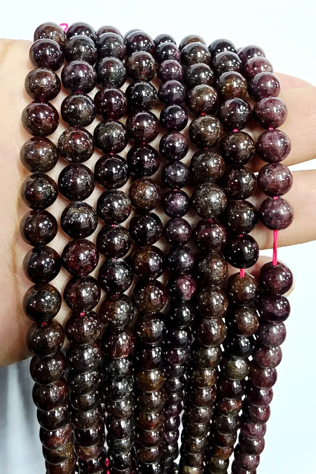 Tira de piedras de Granate N°8