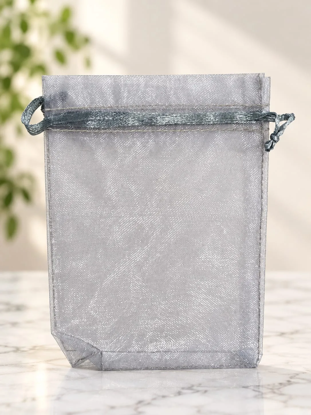 Bolsa de Organza Gris 13x18 cm