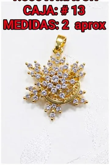 Colgante de Rodio - Estallido/sunburst con circonias