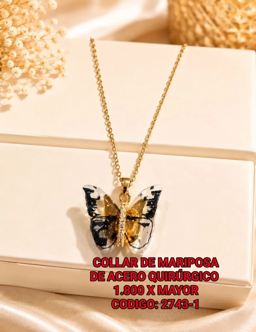 Collar de mariposa de acero quirurgico
