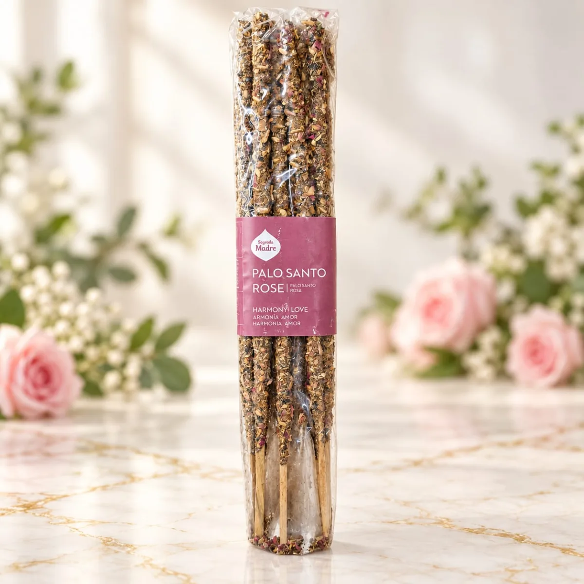 Sahumerio Sagrada Madre Palo Santo Rosa
