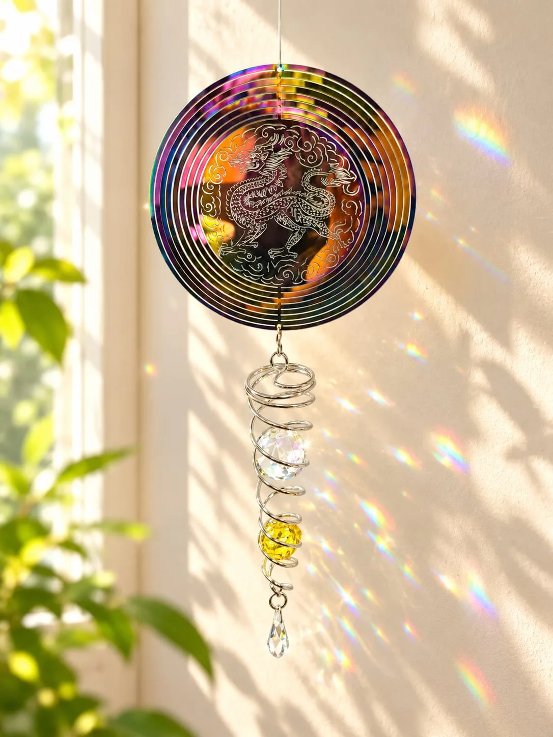 Spinner con Cristal Dragón Iridiscente