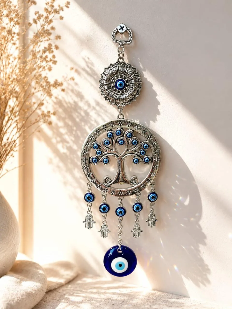 Colgante Árbol de la Vida con Ojo Turco